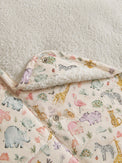Hippopotamus bamboo baby changing mat — soft bamboo cotton flatlay