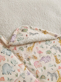 Hippopotamus bamboo baby changing mat — soft bamboo cotton flatlay
