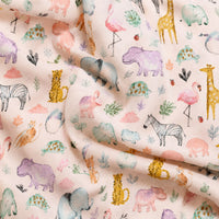 Hippopotamus bamboo baby quilt — hippopotamus print, soft bamboo cotton