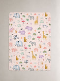 Hippopotamus bamboo baby quilt — print detail