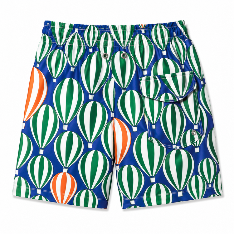 Boy wearing Anaario Hot Air Balloon Shorts