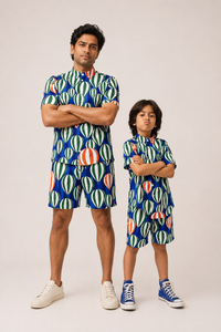 Boy wearing Anaario Hot Air Balloon Shorts