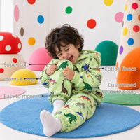 Green Dinosaur Hooded Boys' Jogger Set features