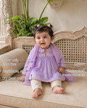 Lilac Baby Anarkali Set features