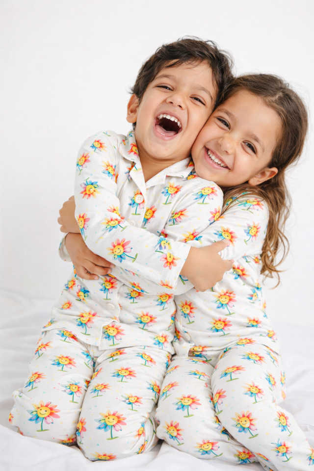 Sunny Daisies Pajama Set - Night Wear