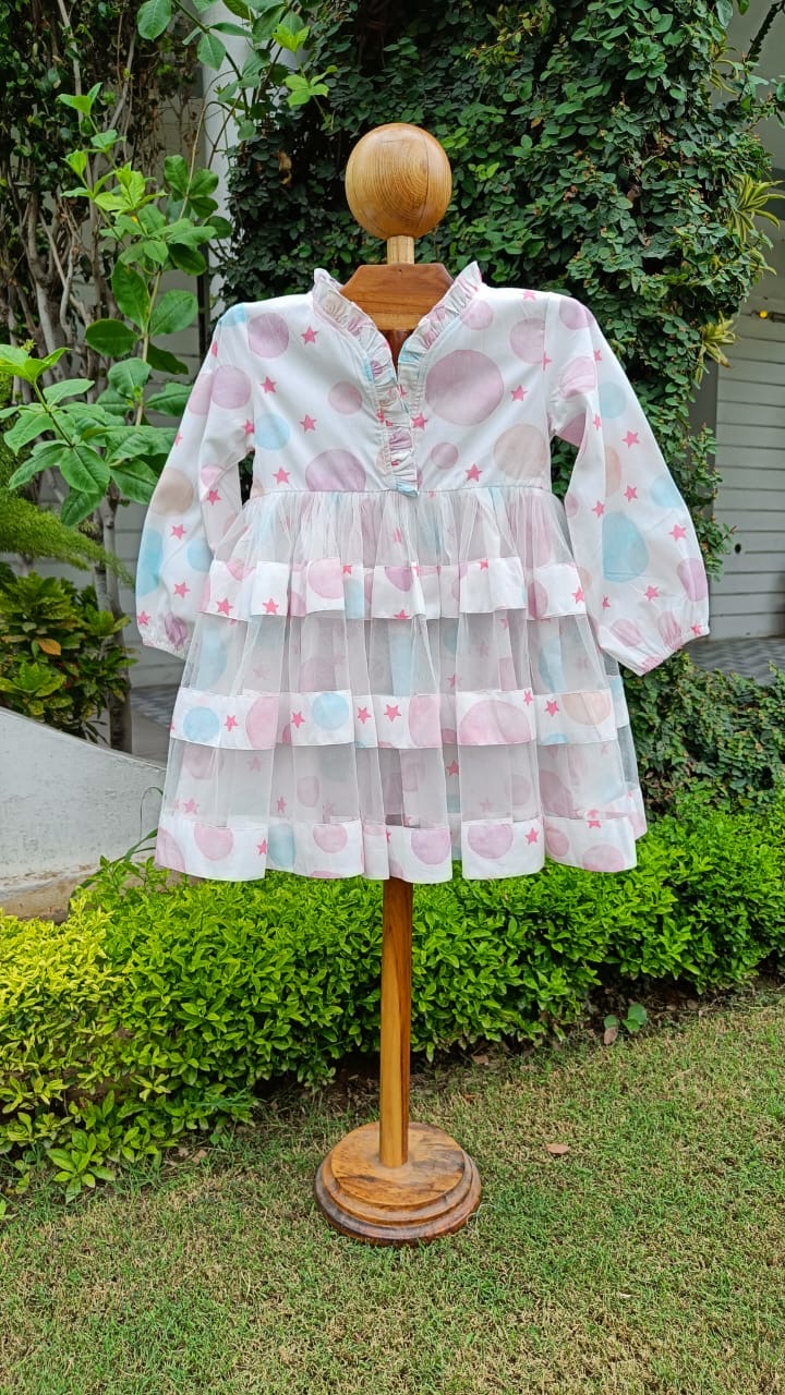 Starry Dot Ruffle Dress