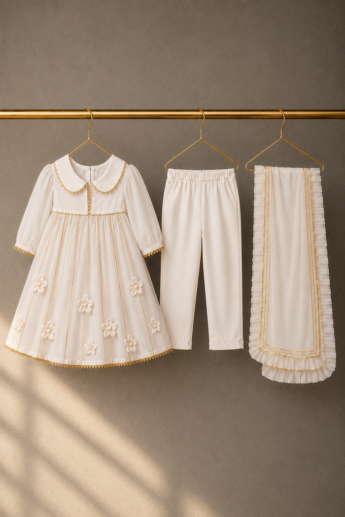 Ivory Anarkali Set