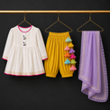 Indian Ivory Bird Patiala Salwar Set - Anaario - Image 2