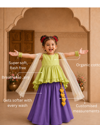 Lime Purple Palazzo Set