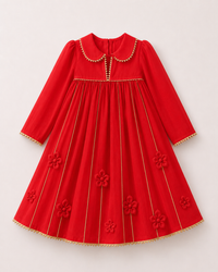 Indian Red Anarkali Set - Anaario - Image 4