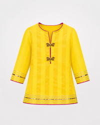Indian Yellow Dragonfly Lehenga Set - Anaario - Image 4