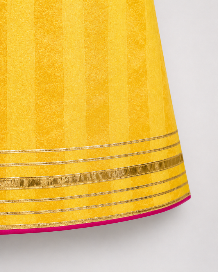 Indian Yellow Dragonfly Lehenga Set - Anaario - Image 7