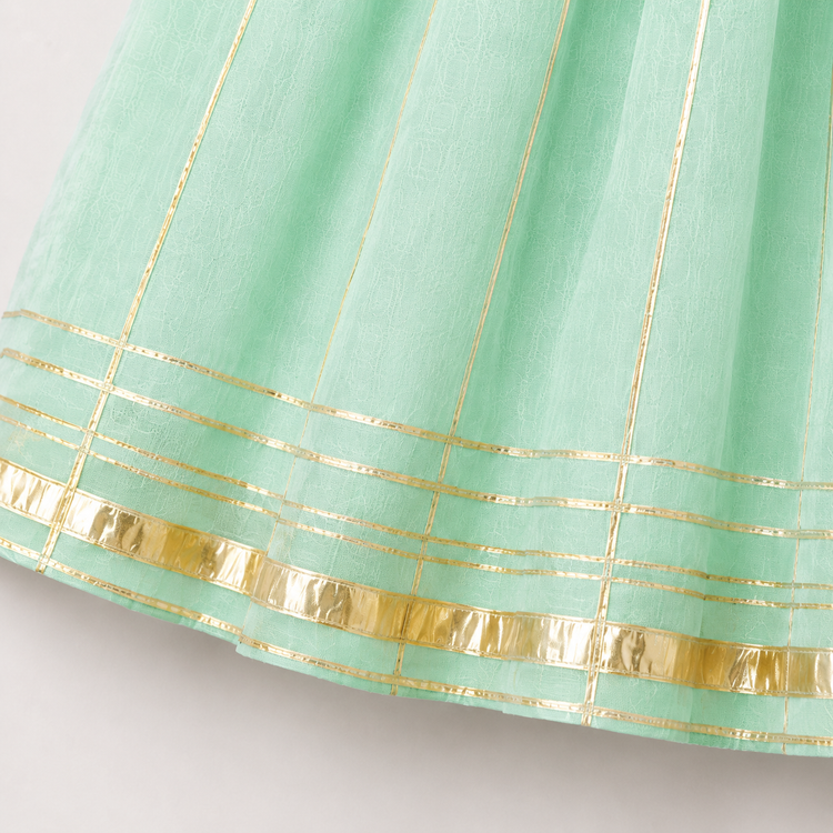 Indian Yellow Dragonfly Lehenga Set - Anaario - Image 9