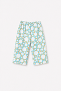 Boy wearing Anaario Ivory and Tangerine Poppy Raindrops Night Suit