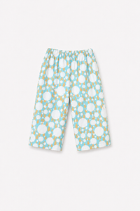 Boy wearing Anaario Ivory and Tangerine Poppy Raindrops Night Suit