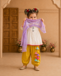Indian Ivory Bird Patiala Salwar Set - Anaario - Image 1