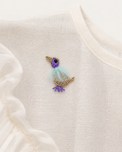 Indian Ivory Bird Peplum Palazzo Set - Anaario - Image 6