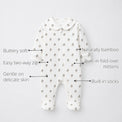 Penguin Bamboo Baby Sleepsuit – Zip Romper Onesie features