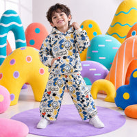 IYKYK Hooded Jogger Set on boy by Anaario – winter kidswear