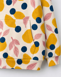 Mustard Lemons Hooded Barrel Pant Set flat lay by Anaario