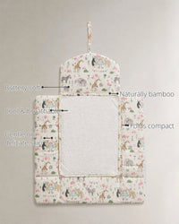 Giraffe Birthday Party Bamboo Baby Changing Mat features