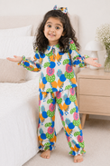 Girl wearing Anaario Jolly Bubbles Night Suit