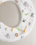 Jungle bamboo baby bib — jungle print, soft bamboo cotton