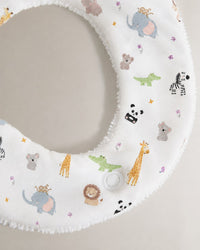 Jungle bamboo baby bib — jungle print, soft bamboo cotton