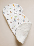 Jungle bamboo baby burp cloth — absorbent sherpa backing
