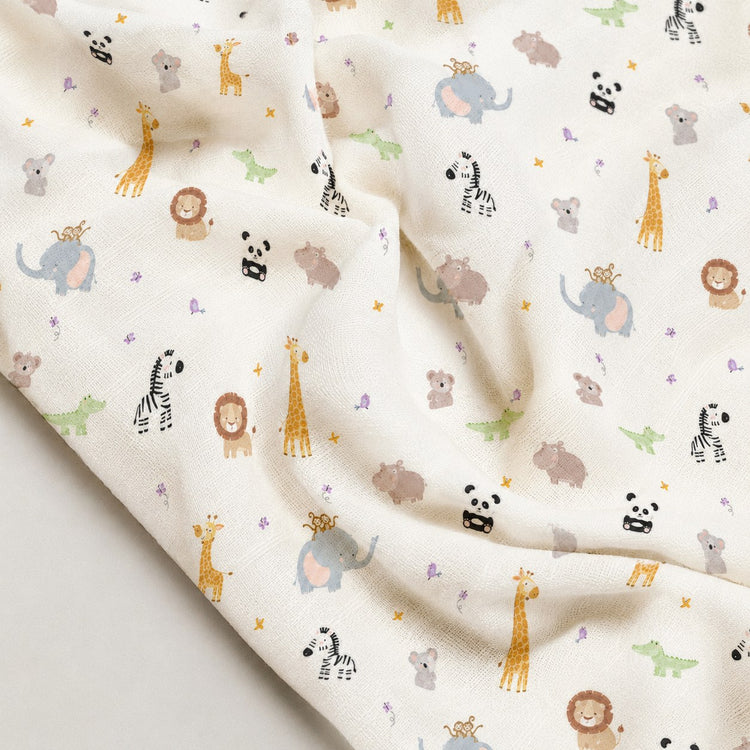 Jungle bamboo baby quilt — absorbent sherpa backing