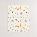 Jungle bamboo baby quilt — print detail