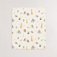 Jungle bamboo baby quilt — print detail