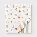 Jungle bamboo baby quilt — folded