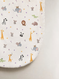 Jungle bamboo baby quilt — reverse side