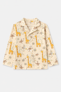 Girl wearing Anaario Jungle Gingham Night Suit