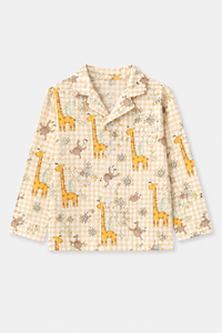 Girl wearing Anaario Jungle Gingham Night Suit