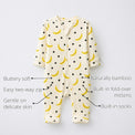 Banana Bamboo Baby Sleepsuit – Zip Romper Onesie features