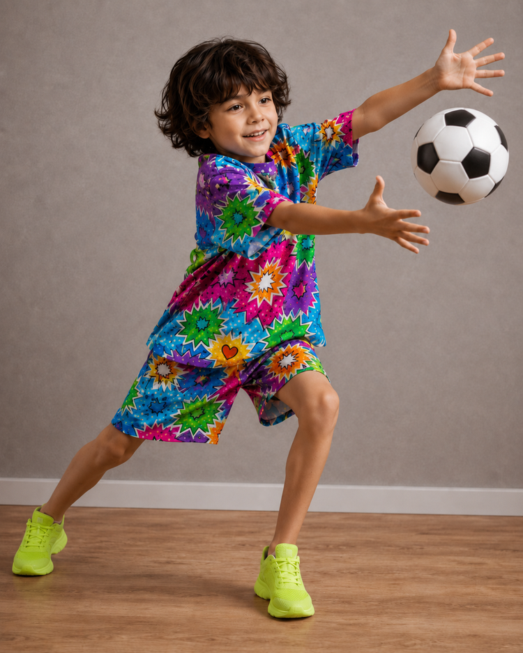 Boy wearing Anaario Kaboom Co-ord Set