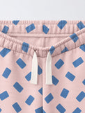 Pink-Blue Rectangle Jogger Set flat lay by Anaario