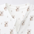 Koala & Kitty bamboo cotton baby sleepsuit — footed zip-front sleepsuit, onesie romper