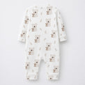 Koala & Kitty bamboo cotton baby sleepsuit — zip romper onesie detail