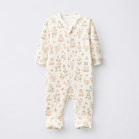 Koala & Kitty bamboo cotton baby sleepsuit — full-sleeve baby sleepsuit, zip onesie