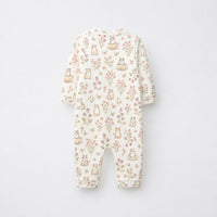 Koala & Kitty bamboo cotton baby sleepsuit — two-way zip romper onesie