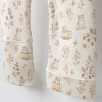 Koala & Kitty bamboo cotton baby sleepsuit — bamboo cotton onesie romper flatlay