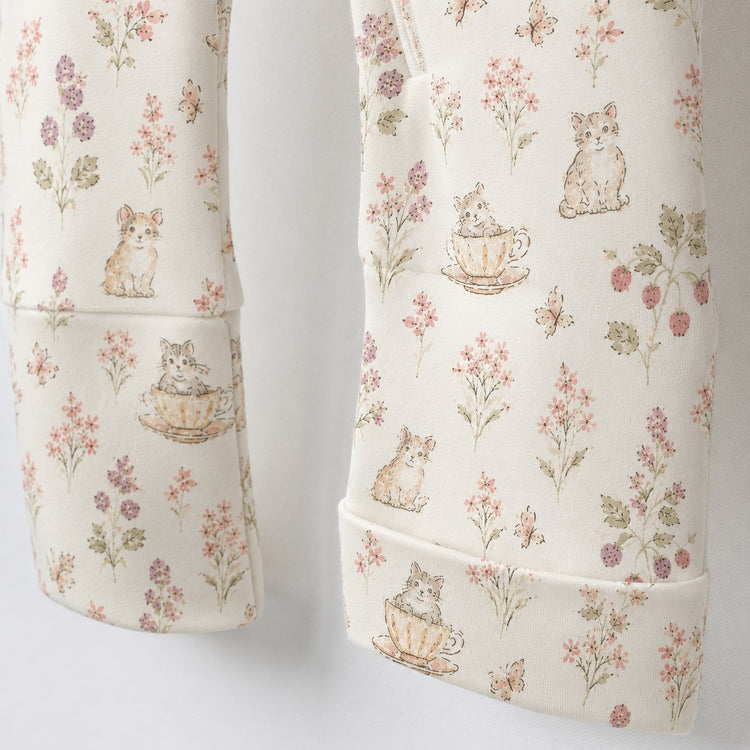 Koala & Kitty bamboo cotton baby sleepsuit — bamboo cotton onesie romper flatlay