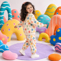 Multi Polka Barrel Pant Set on girl by Anaario – winter kidswear