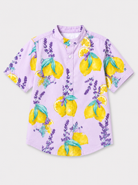 Boy wearing Anaario Lemon Lavender Shirt Set