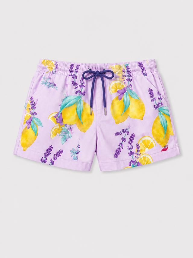 Boy wearing Anaario Lemon Lavender Shorts