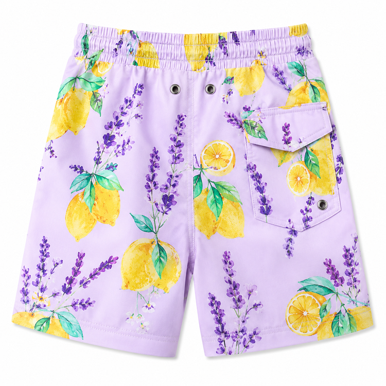 Boy wearing Anaario Lemon Lavender Shorts