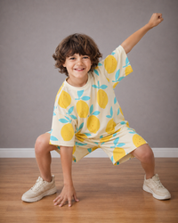 Boy wearing Anaario Lemon Squeeze Co-ord Set